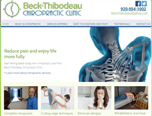 Tablet Screenshot of beckthibodeauchiropractic.com